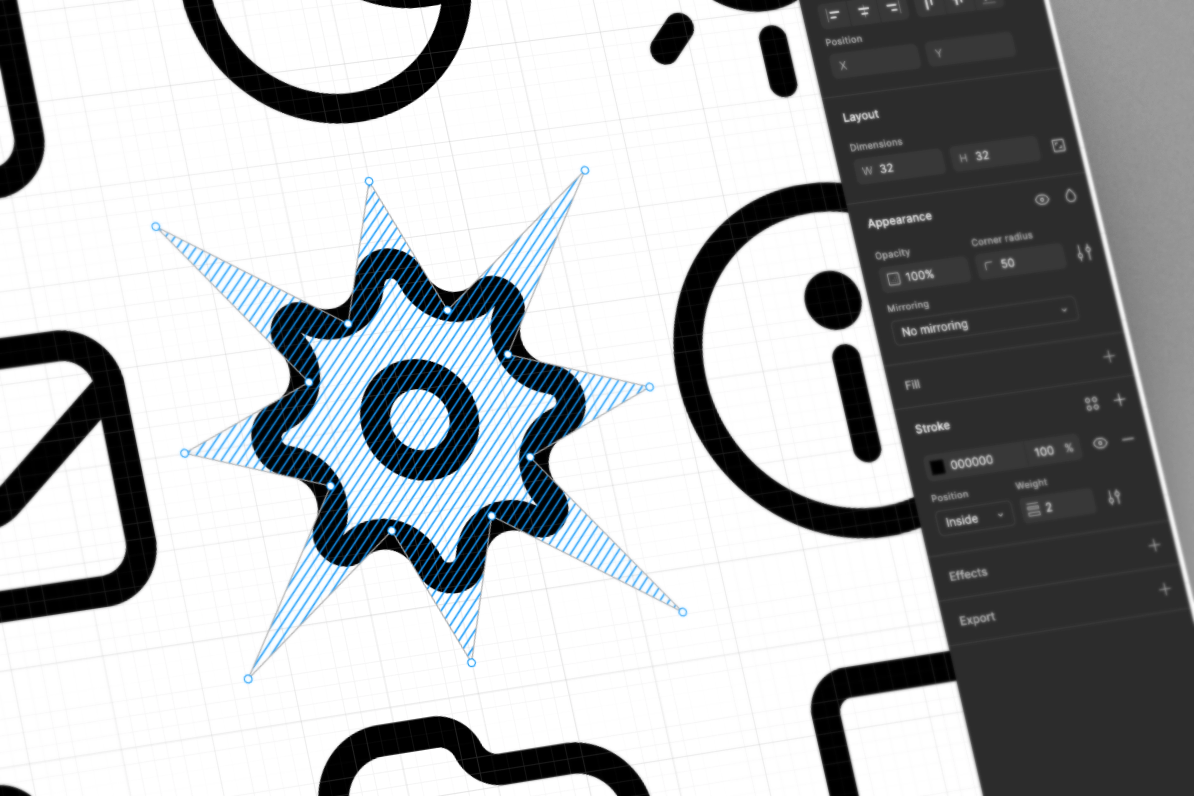 Settings icon was particularly difficult