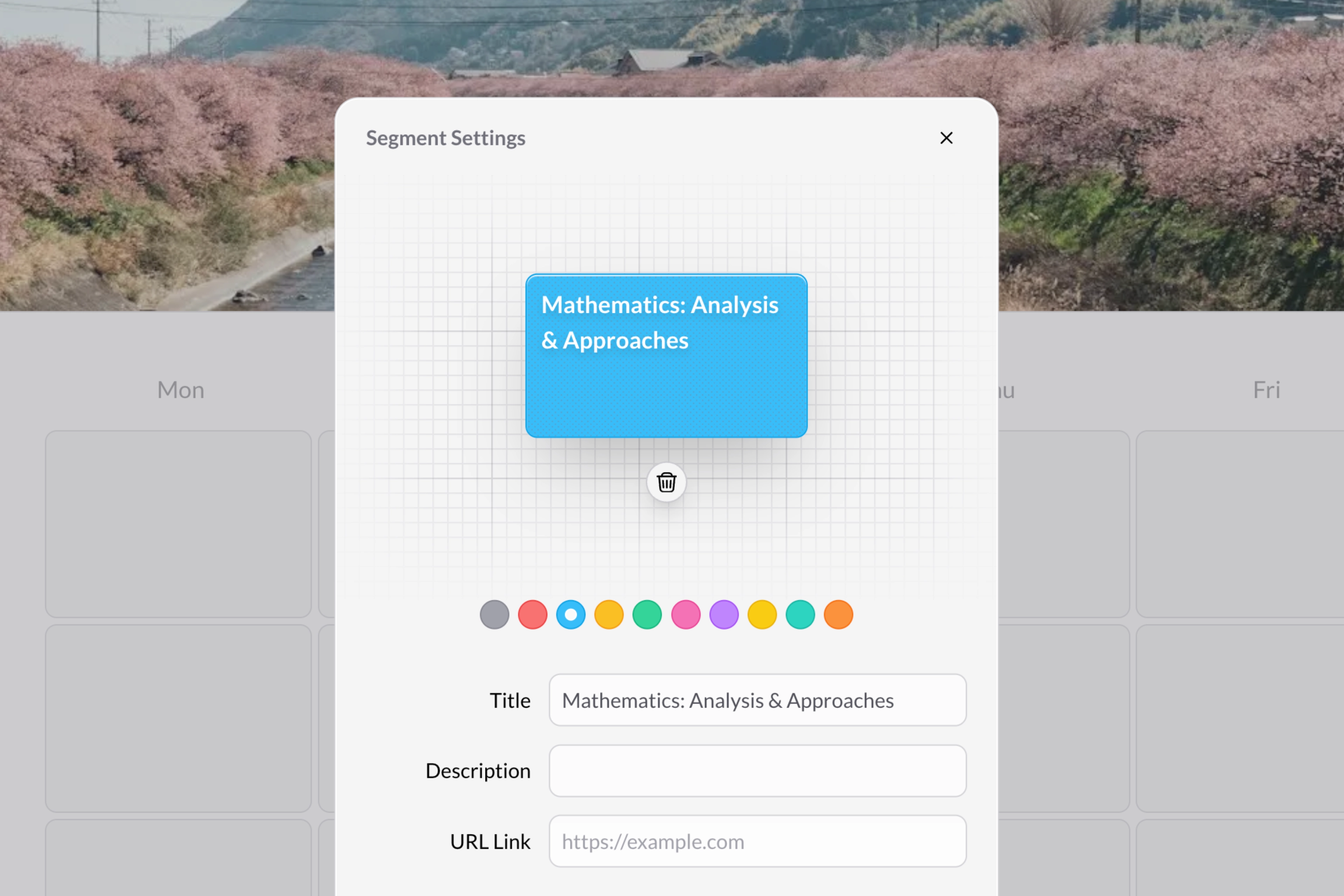 Segment editing modal in v4