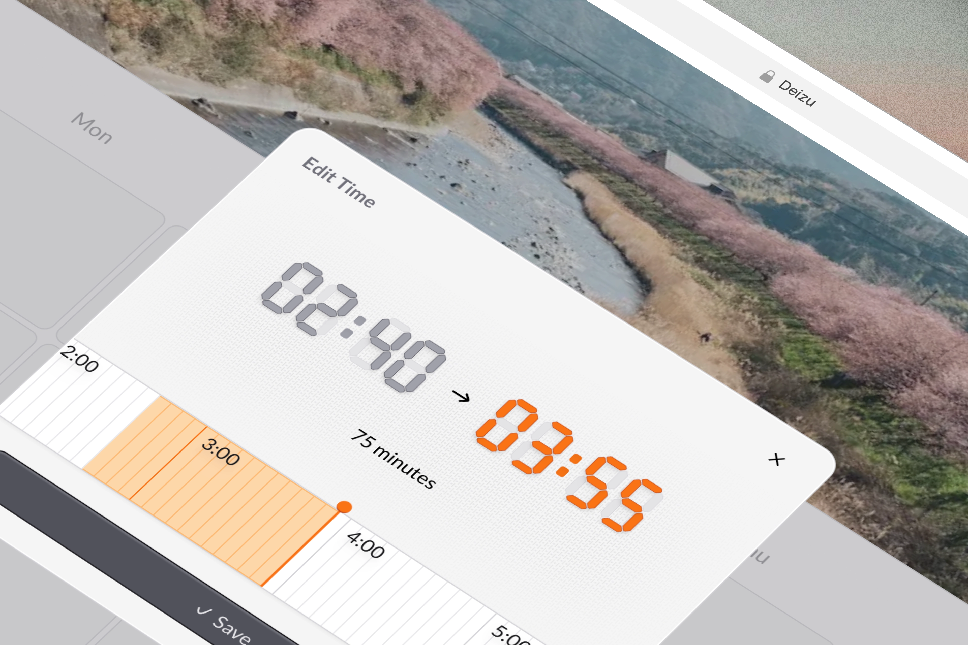 Time editing modal in v4